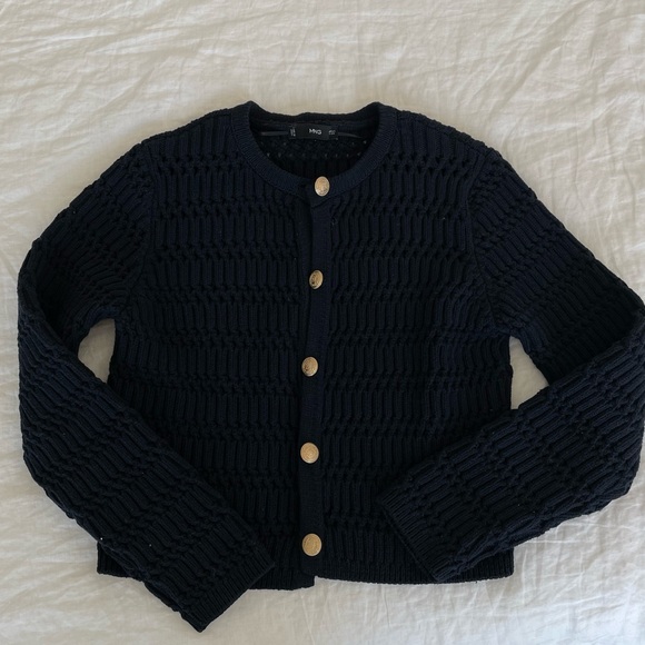 Mango Sweaters - Mango crochet knit cardigan
